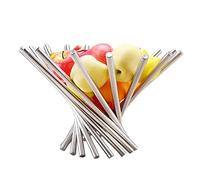 Creative Fruit Display Basket Collapsible Stainless Steel Fruit Bowl for Kitchen Table Storage Decorative