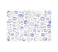 Creative Fruit Themed Scrapbooking Sticker for Journals and Collage Art with Durability PET Materials for Craft Planet Fruit Sticker