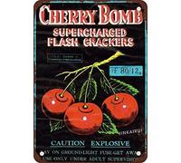 Creative Funny Cherry Bomb Supercharged Firecrackers Reproduction Sign For Home Cave Garage bar Wall 8X12inch