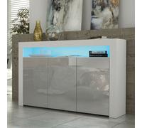 Creative Furniture Aether Sideboard 155cm - A Sleek & Spacious Cabinet with Gloss Doors & LED Lights in Grey Creative Furniture Grey