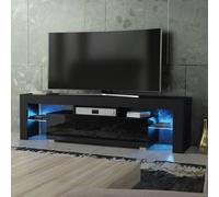 Creative Furniture Aria Tv Unit 160Cm - A Sleek And Functional Cabinet With Gloss Doors And Led Lights In Black Black One Size