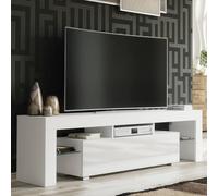 Creative Furniture Aria Tv Unit 160Cm - White With Gloss Doors White