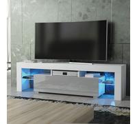 Creative Furniture Aria TV Unit 160cm White with High Gloss Doors & LED Lights in Grey Creative Furniture Grey