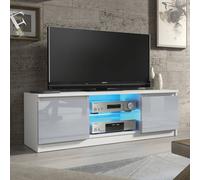 TV Unit 120cm Sideboard Cabinet Cupboard TV Stand Living Room High Gloss Doors Creative Furniture Grey One Size