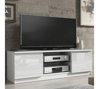Creative Furniture Aura Tv Unit 120Cm - White With Gloss Doors White One Size