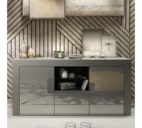 Creative Furniture Aurora Sideboard 145Cm - Dark Grey With Gloss Doors