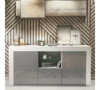 Creative Furniture Aurora Sideboard 145Cm - White & Grey Gloss Doors