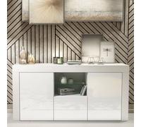 Creative Furniture Aurora Sideboard 145Cm - White With Gloss Doors White
