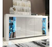 Creative Furniture Eden Sideboard 164Cm - A Sophisticated And Spacious Cabinet With Gloss Doors And Led Lights In Grey Grey One Size