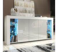 Creative Furniture Eden Sideboard 164cm - A Sophisticated & Spacious Cabinet with Gloss Doors & LED Lights in Grey Creative Furniture Grey