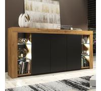 Creative Furniture Eden Sideboard 164cm - A Sophisticated & Spacious Cabinet with Gloss Doors & LED Lights in Brown Creative Furniture Brown