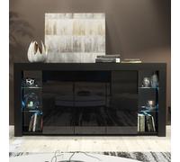 Creative Furniture Eden Sideboard 164Cm - Black With Gloss Doors