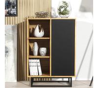 Creative Furniture Elysian Loft Sideboard 100Cm - Dark Oak & Black
