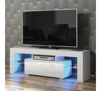 Creative Furniture Floe TV Unit 130cm - White with Gloss Doors Creative Furniture White