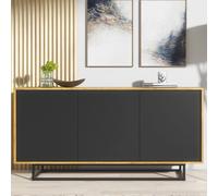 Creative Furniture Halo Loft Sideboard 160Cm - Dark Oak & Black Multi