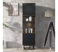 Creative Furniture Harmony Loft Display Cabinet 175Cm - Rustic & Black Multi One Size