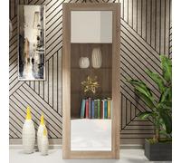Creative Furniture Illume Display Cabinet 170Cm - Oak & White Gloss Doors