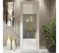 Creative Furniture Illume Display Cabinet 170Cm - White With Gloss Doors