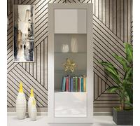 Creative Furniture Illume Display Cabinet 170Cm - White With Gloss Doors White