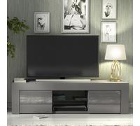 Creative Furniture Loom Tv Unit 130Cm - Dark Grey With Gloss Doors