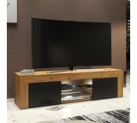 Creative Furniture Loom TV Unit 130cm - Minimalist Cabinet with Matte Finish & LED Lights in Brown Creative Furniture Brown