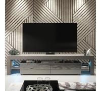 TV Unit 200cm Sideboard Cabinet Cupboard TV Stand Creative Furniture Dark Grey One Size