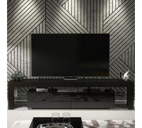 Creative Furniture Nova Tv Unit 200Cm - Black With Gloss Doors