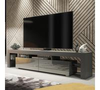Creative Furniture Nova Tv Unit 200Cm - Dark Grey With Gloss Doors