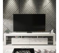Creative Furniture Nova Tv Unit 200Cm - White With Gloss Doors White