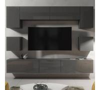 Creative Furniture Panorama Wall TV Unit - Dark Grey with Gloss Doors Creative Furniture Dark Grey