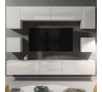 Creative Furniture Panorama Wall TV Unit - White with Gloss Doors Creative Furniture White