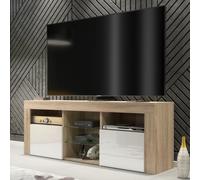 Creative Furniture Pulse Tv Unit 145Cm - Oak & White Gloss Doors