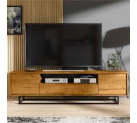 Creative Furniture Rift Loft Tv Unit 200Cm - Dark Oak In Brown Brown One Size