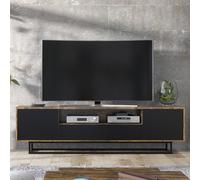 Creative Furniture Rift Loft Tv Unit 200Cm - Rustic & Black Multi
