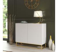 Creative Furniture Ripple Sideboard 100cm - Modern Fluted Design with Push to Open doors in White Creative Furniture White