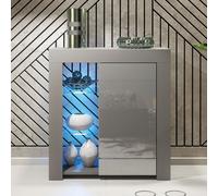 Serene 83cm Sideboard LED - Dark Grey Gloss Doors