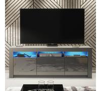 TV Unit 160cm Sideboard Cabinet Cupboard TV Stand 2 Doors Creative Furniture Dark Grey One Size