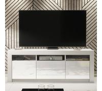 Creative Furniture Shine Tv Unit 160Cm - White With Gloss Doors White