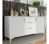 Creative Furniture Tide Crest Sideboard 140cm - White & Gold Creative Furniture White