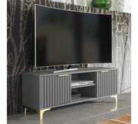 Creative Furniture Tide Crest Tv Unit 120Cm - Dark Grey & Gold Dark Grey