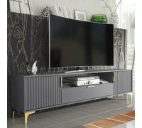 Creative Furniture Tide Crest Tv Unit 200Cm - Dark Grey & Gold Dark Grey