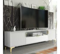 Creative Furniture Tide Crest Tv Unit 200Cm - White & Gold
