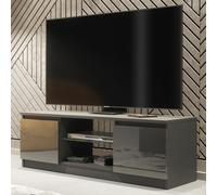 Creative Furniture TV Unit 120cm Modern - Dark Grey with High Gloss Doors Creative Furniture Dark Grey