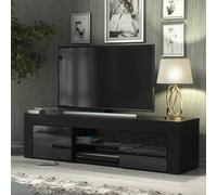 TV Unit 130cm Creative Furniture - Black Gloss Doors