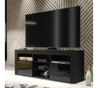 Creative Furniture Tv Unit 145Cm Modern - Modern Black With High Gloss Doors Black One Size