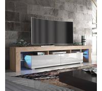 Creative Furniture Tv Unit 200Cm Sideboard Cabinet Cupboard Tv Stand In Light Oak Light Oak