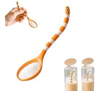 Creative Garden EEL Spoon, Handmade Garden Long Handle Lifelike EEL-Shaped Stirring Spoon with Orange Striped and Spotted, Ocean-Themed for Sugar Jar Tea Café Decoration Gift (Orange*1)