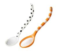 Creative Garden EEL Spoon, Handmade Long-Handle EEL-Shaped Stirring Spoon with Orange Striped Garden EEL Design, Cute Ocean-Themed Dessert & Tea Stirrer for Home (Mix)