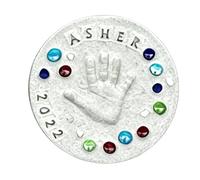 Creative Garden Stepping Stone Set Gypsum Handprint Art Supplies for Desktop Shelf Display Garden Decoration Family Craft Activity Set