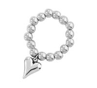 Creative Geometric Heart Rings Adjustable Stainless Steel for Fashion Enthusiasts and Unique Styles Lovers Fashionable Women ' s Accessories